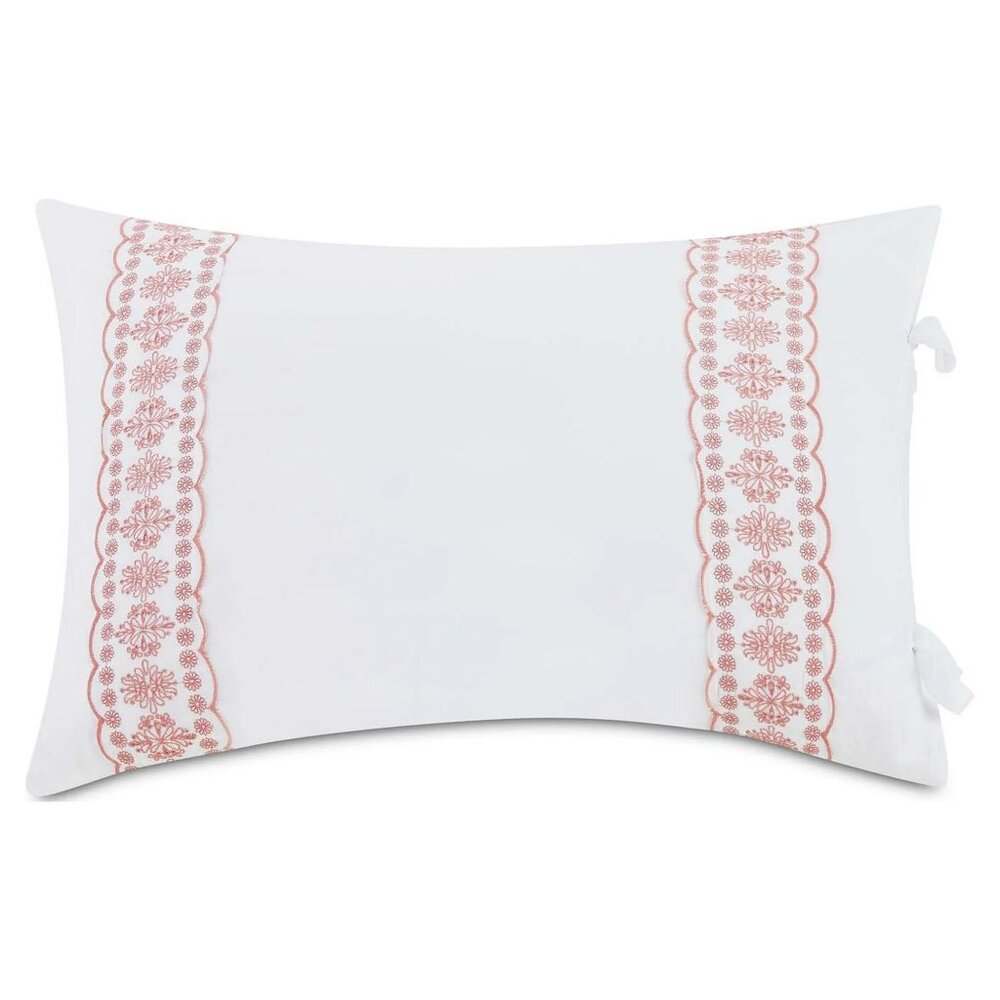 The Pioneer Woman White Comforter with Coral Floral Edge - Picture 7 of 8